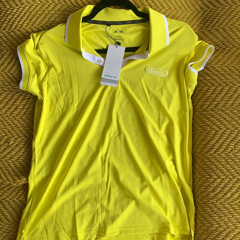 Yellow Adidas women’s Large golf shirt